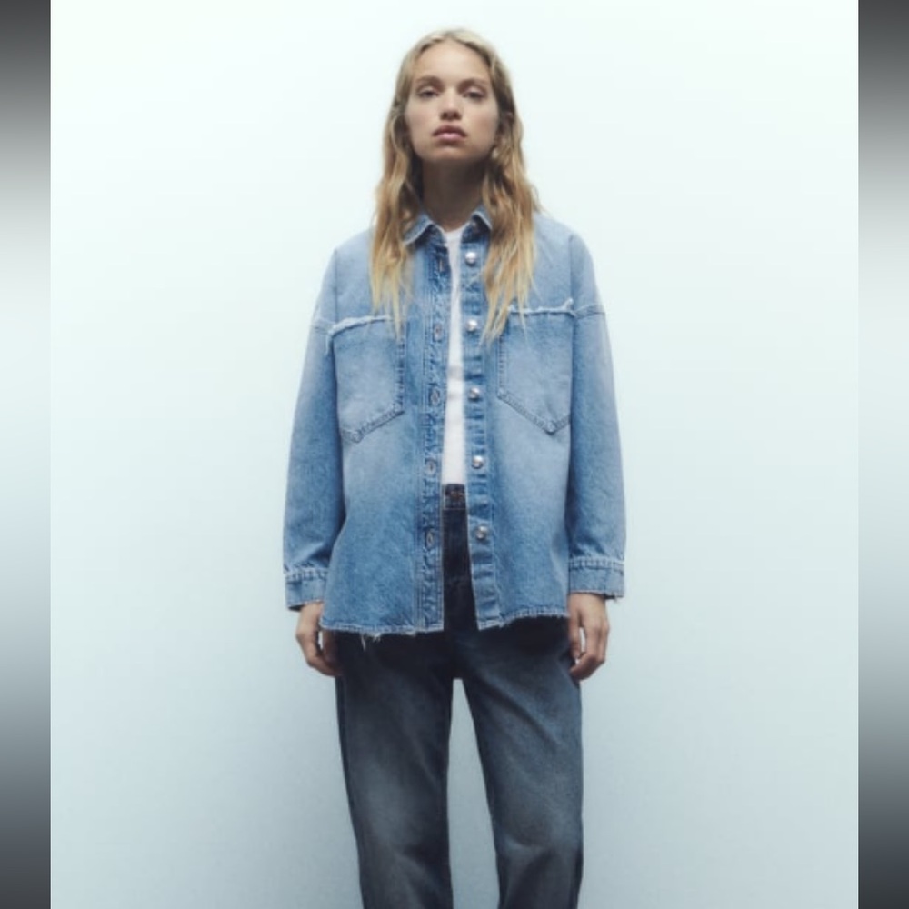 Zara denim oversized over shirt